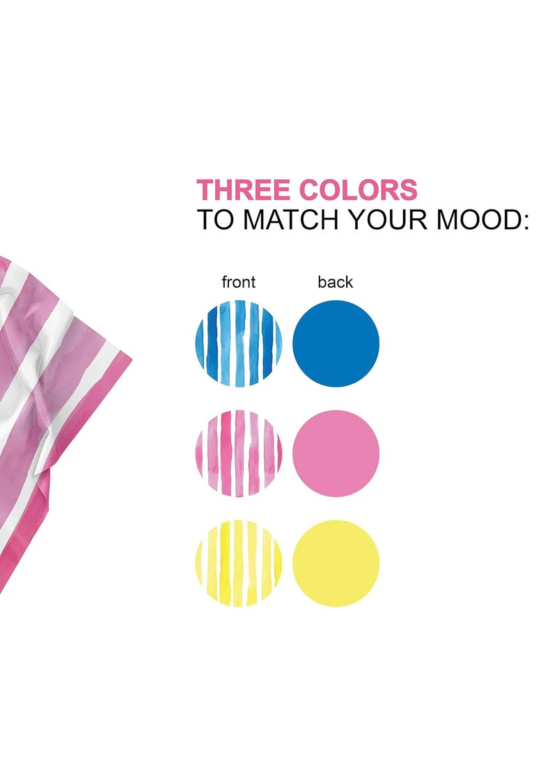 منشفة حمام رياضية شاطئية من الألياف الدقيقة: كبيرة وخفيفة الوزن للشاطئ وصالة الألعاب الرياضية وحمام السباحة، مع حقيبة من الألياف الدقيقة (وردي) - Image 5